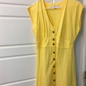 LOFT Sunny Yellow Midi Dress